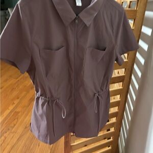 Athleta Mauve Zip-Up Shirt